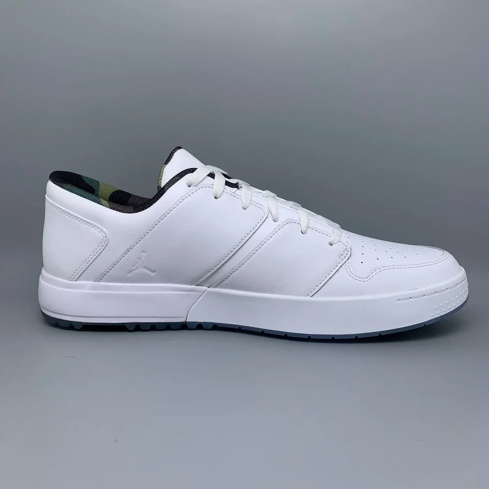 Jordan Nu Retro 1 Low Triple White Camo Golf Shoes FZ4153-102 Men's‎ Sz 15 NWT